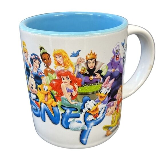 Disney Other - Disney Jerry Leigh Mug Classic Characters & Villains White w/ Blue Interior